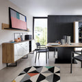 Brolo Extending Dining Table 160-200cm in Walnut and Dark Panel Finish - image 4