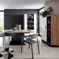 Brolo Extending Dining Table 160-200cm in Walnut and Dark Panel Finish - image 5