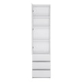 Fribo Tall Narrow 1 Door 3 Drawer Cupboard in White - image 2