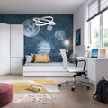 Fribo Tall Narrow 1 Door 3 Drawer Cupboard in White - image 4
