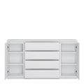 Fribo 2 Door 4 Drawer Wide Sideboard in White - image 2