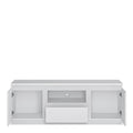 Fribo 2 Door 1 Drawer 136cm Wide TV Cabinet in White - image 2