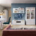 Fribo 2 Door 1 Drawer 136cm Wide TV Cabinet in White - image 3
