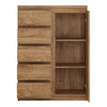 Fribo 1 Door 5 Drawer Cabinet in Oak - image 2