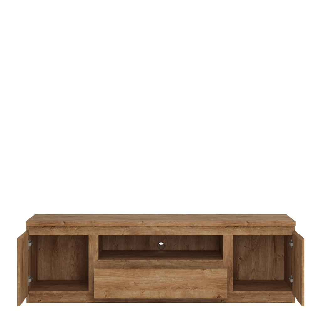 Fribo 2 Door 1 Drawer 166cm Wide TV Cabinet in Oak - image 2