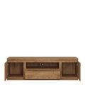 Fribo 2 Door 1 Drawer 166cm Wide TV Cabinet in Oak - image 2