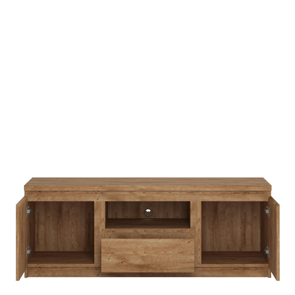 Fribo 2 Door 1 Drawer 136cm wide TV Cabinet in Oak - image 2