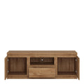 Fribo 2 Door 1 Drawer 136cm wide TV Cabinet in Oak - image 2