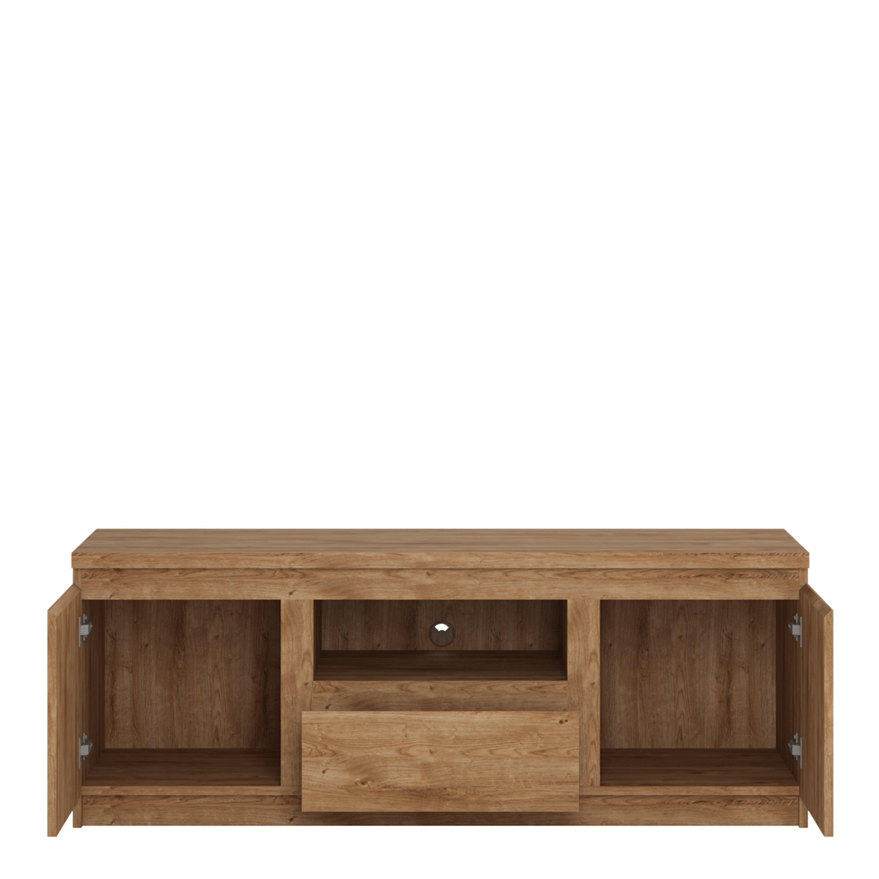 Fribo 2 Door 1 Drawer 136cm wide TV Cabinet in Oak - image 2