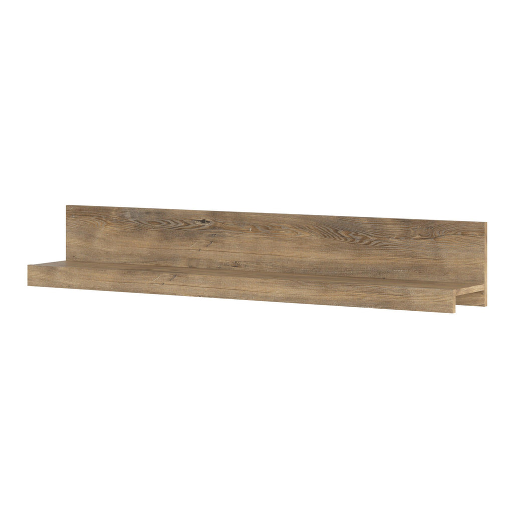 Rapallo 135cm Wide Wall Shelf in Chestnut and Matera Grey - image 2