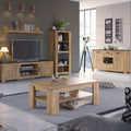 Rapallo Large Coffee Table in Chestnut and Matera Grey - image 5