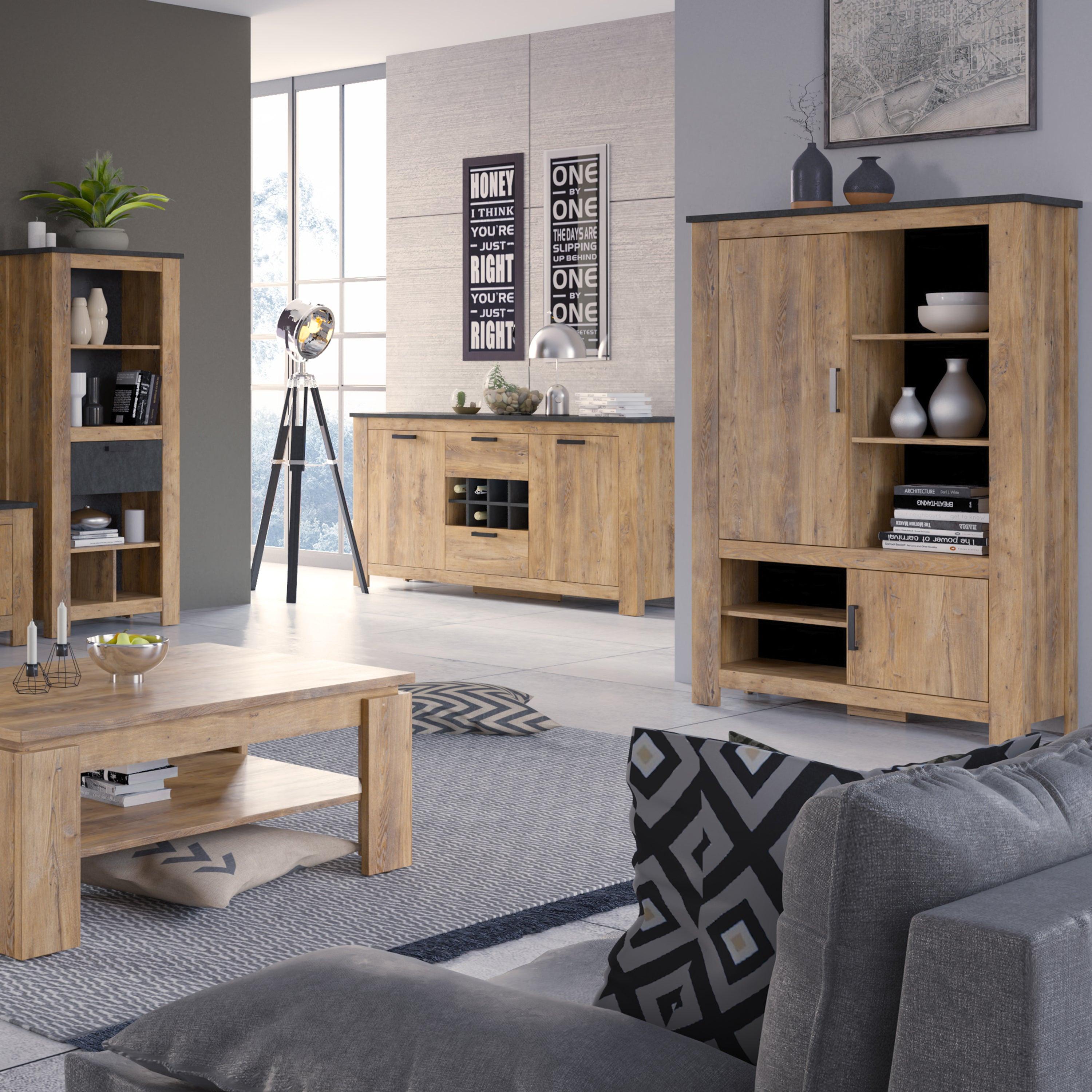 Rapallo Large Coffee Table in Chestnut and Matera Grey - image 6