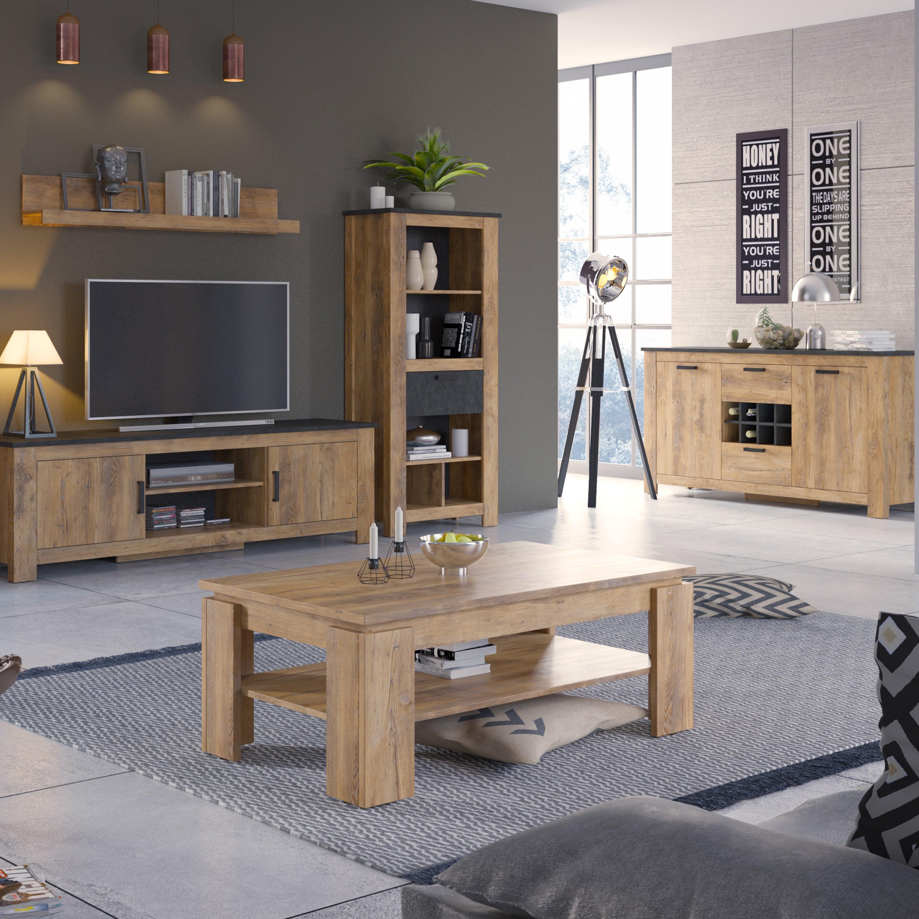 Rapallo Extending Dining Table 160x200cm in Chestnut and Matera Grey - image 5