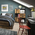 Brooklyn Desk with 1 Door and 1 Drawer in Walnut and Dark Matera Grey - image 4