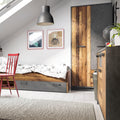 Brooklyn Cabinet with 3 Doors and 1 Drawer in Walnut and Dark Matera Grey - image 3