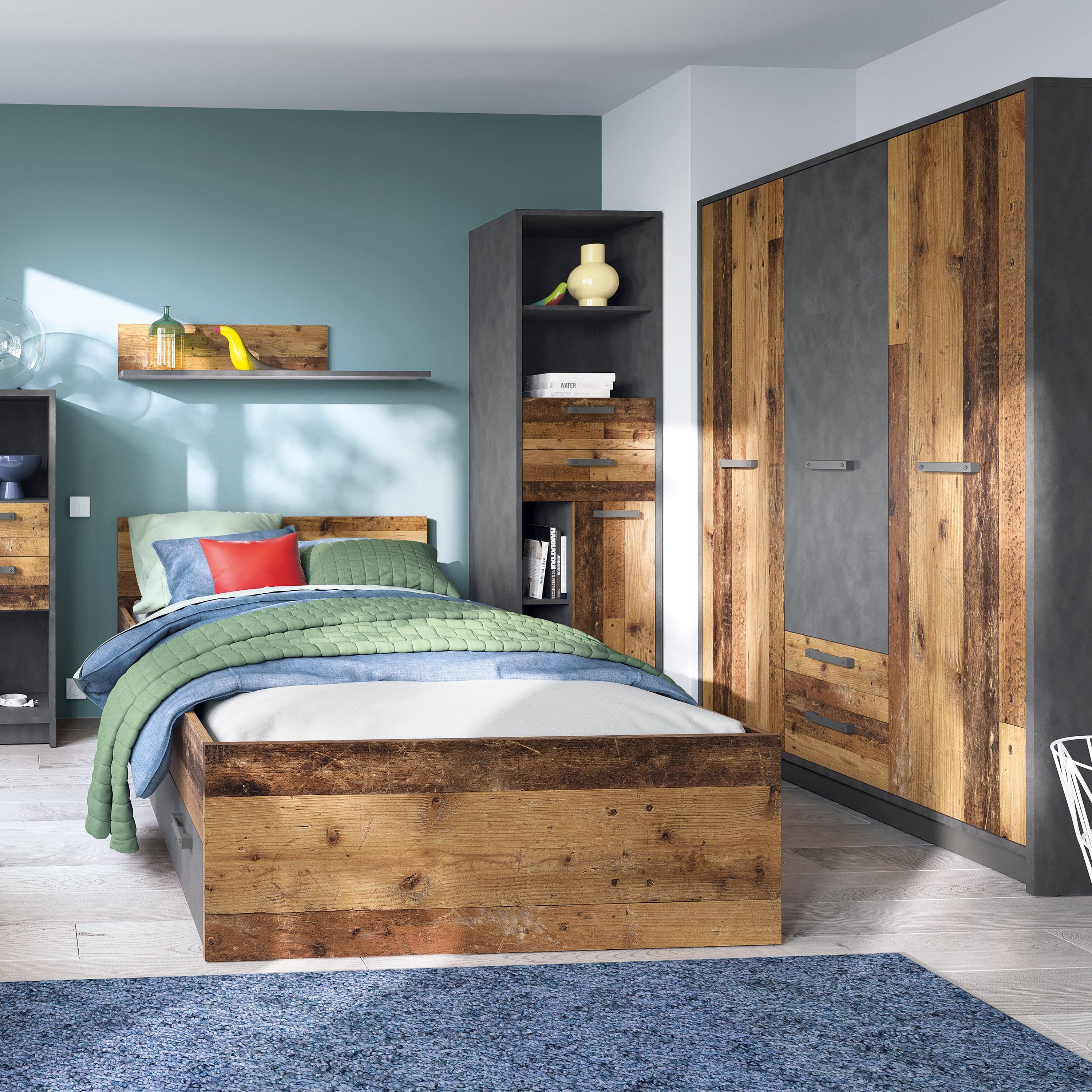 Brooklyn Single Bed 120cm in Walnut - image 4