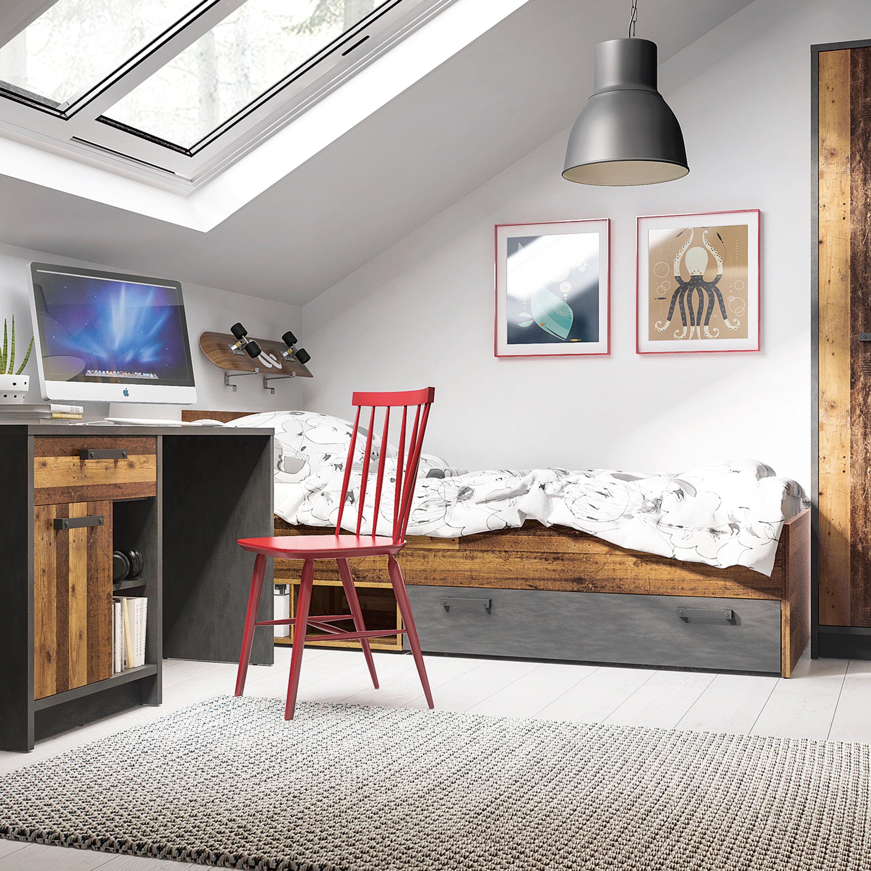 Brooklyn Underbed Drawer in Walnut and Dark Matera Grey - image 6