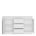Lyon 2 Door 3 Drawer Sideboard (including LED lighting) in White and High Gloss - image 2