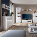 Lyon 2 Door 3 Drawer Sideboard (including LED lighting) in White and High Gloss - image 5