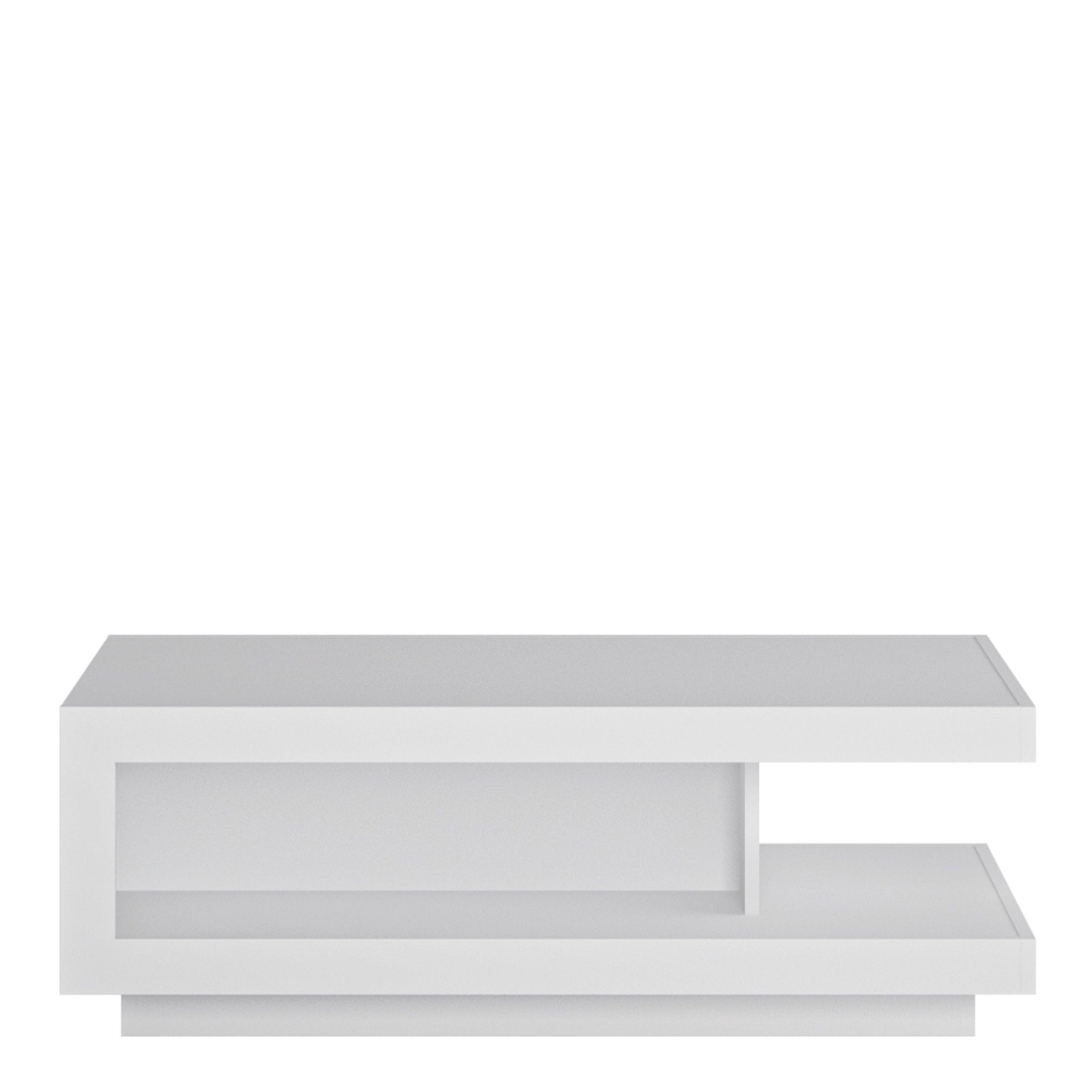 Lyon Designer Coffee Table in White and High Gloss - image 2