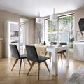 Lyon Tall Narrow Display Cabinet (RHD) (including LED lighting) in White and High Gloss - image 4
