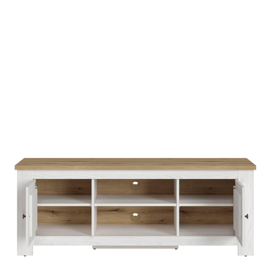 Celesto 2 Door TV Unit in White and Oak (154cm) - image 2