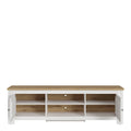 Celesto 2 Door Wide TV Unit in White and Oak (189cm) - image 2
