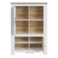 Celesto 2 Door 4 Shelves Cabinet in White and Oak - image 2