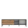 Darwin TV Cabinet 1 Door 50cm High in Green/Oak - image 2