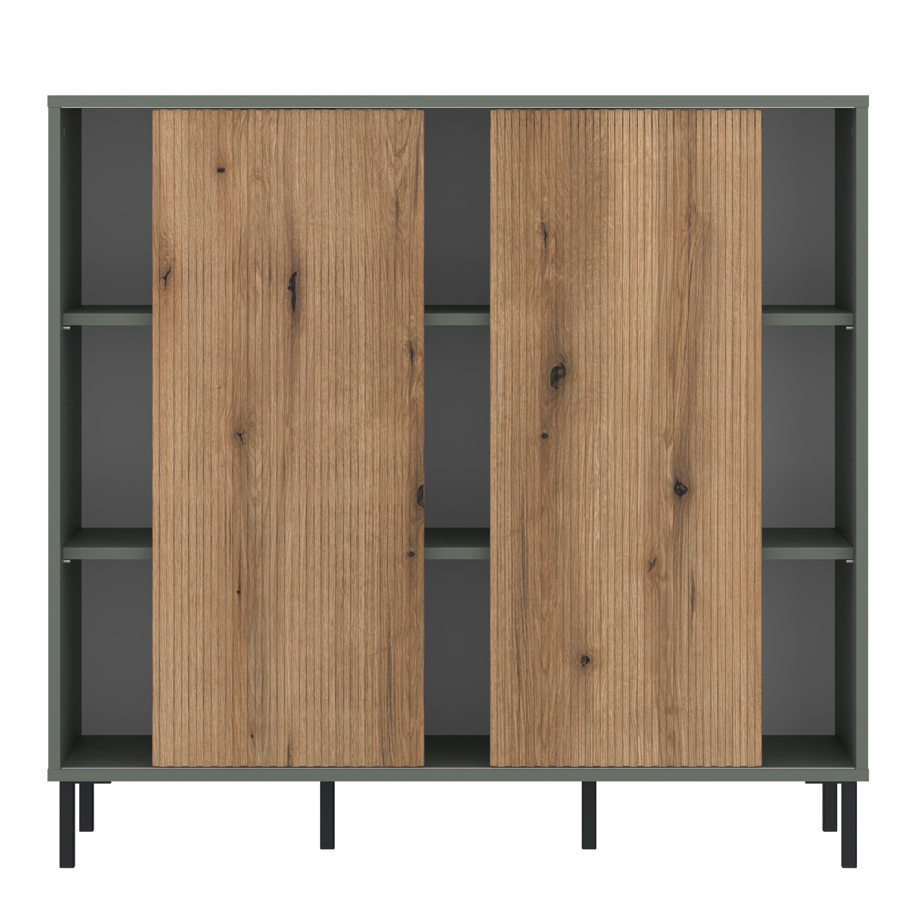 Darwin Sideboard 2 Door in Green/Oak - image 2