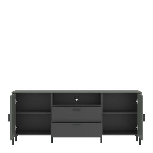 Arundel TV Cabinet 2 Door 2 Drawer 158cm Wide in Green/Grey - image 2