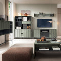 Arundel TV Cabinet 2 Door 2 Drawer 158cm Wide in Green/Grey - image 3