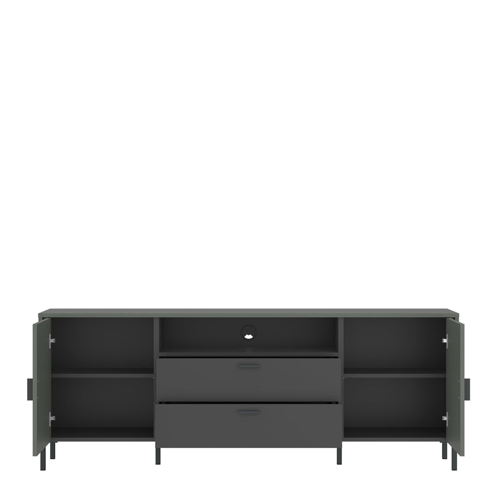 Arundel TV Cabinet 2 Door 2 Drawer 173cm wide 65cm High in Green/Grey - image 2