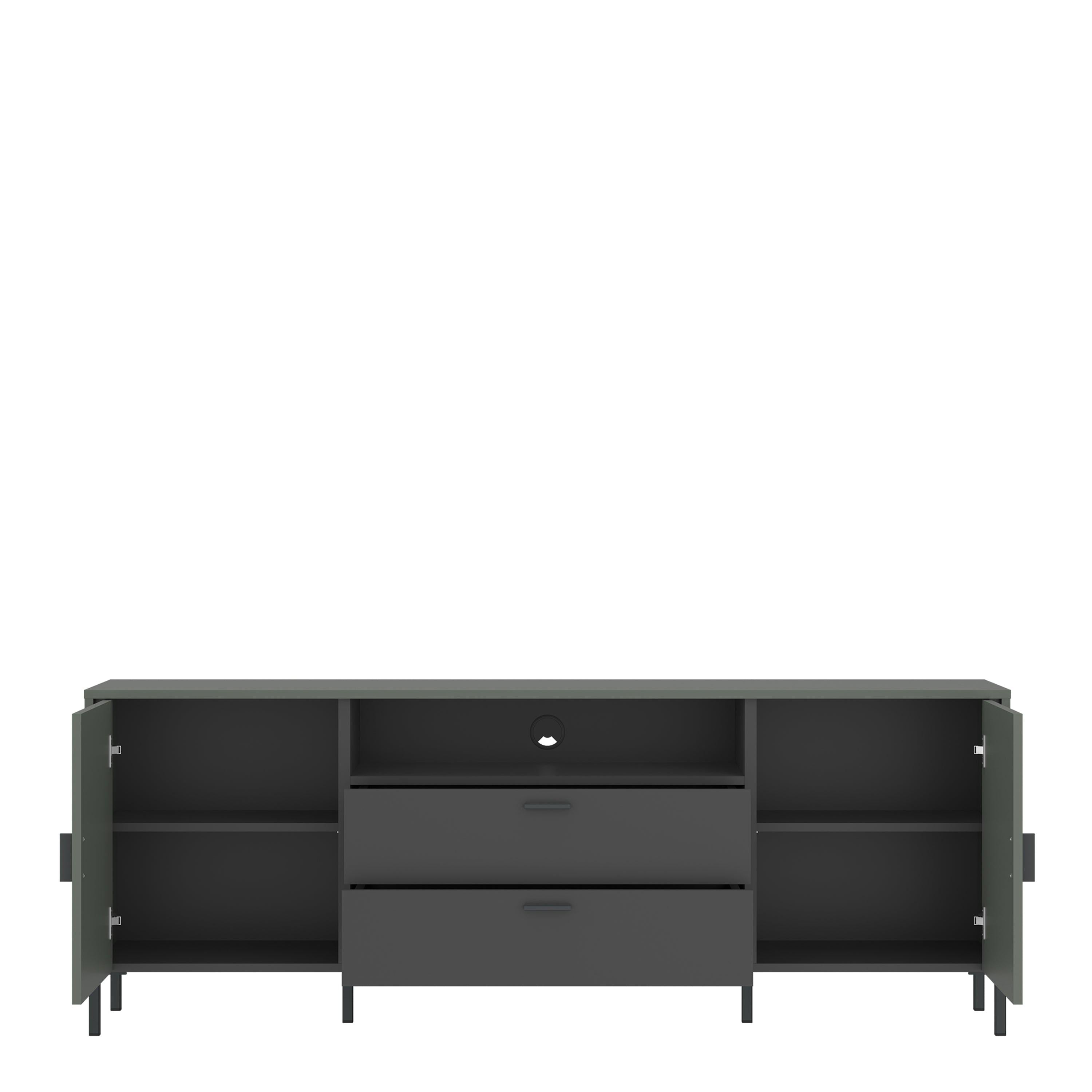 Arundel TV Cabinet 2 Door 2 Drawer 173cm wide 65cm High in Green/Grey - image 2