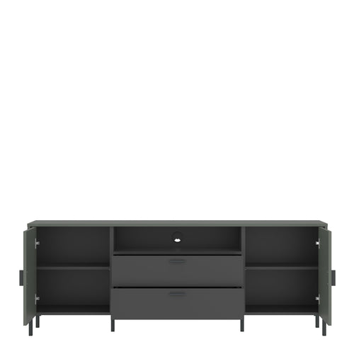 Arundel TV Cabinet 2 Door 2 Drawer 173cm wide 65cm High in Green/Grey - image 2