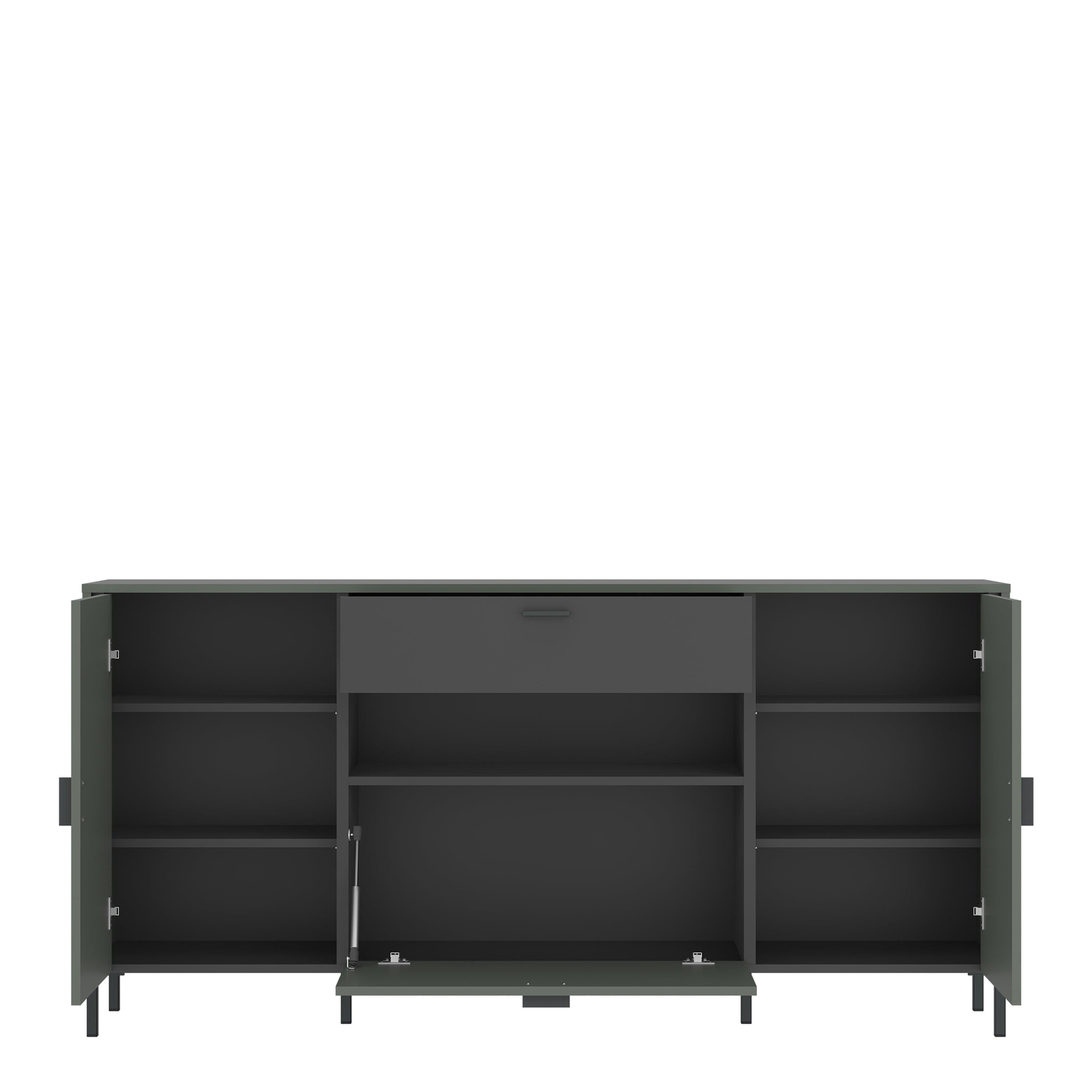 Arundel Sideboard 2 Door 1 Flap 1 Drawer in Green/Grey - image 2