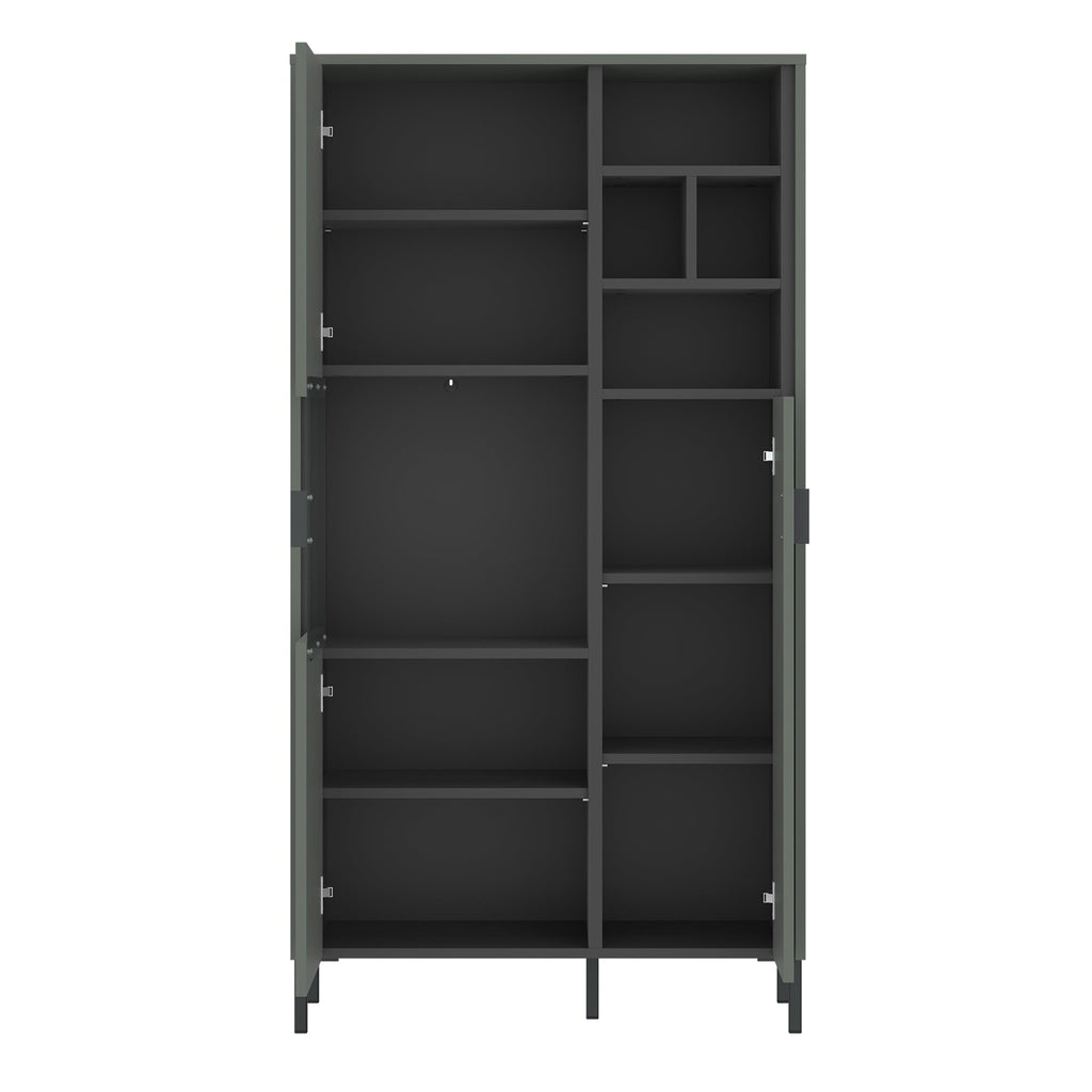 Arundel 2 Door Display Cabinet in Green/Grey - image 2