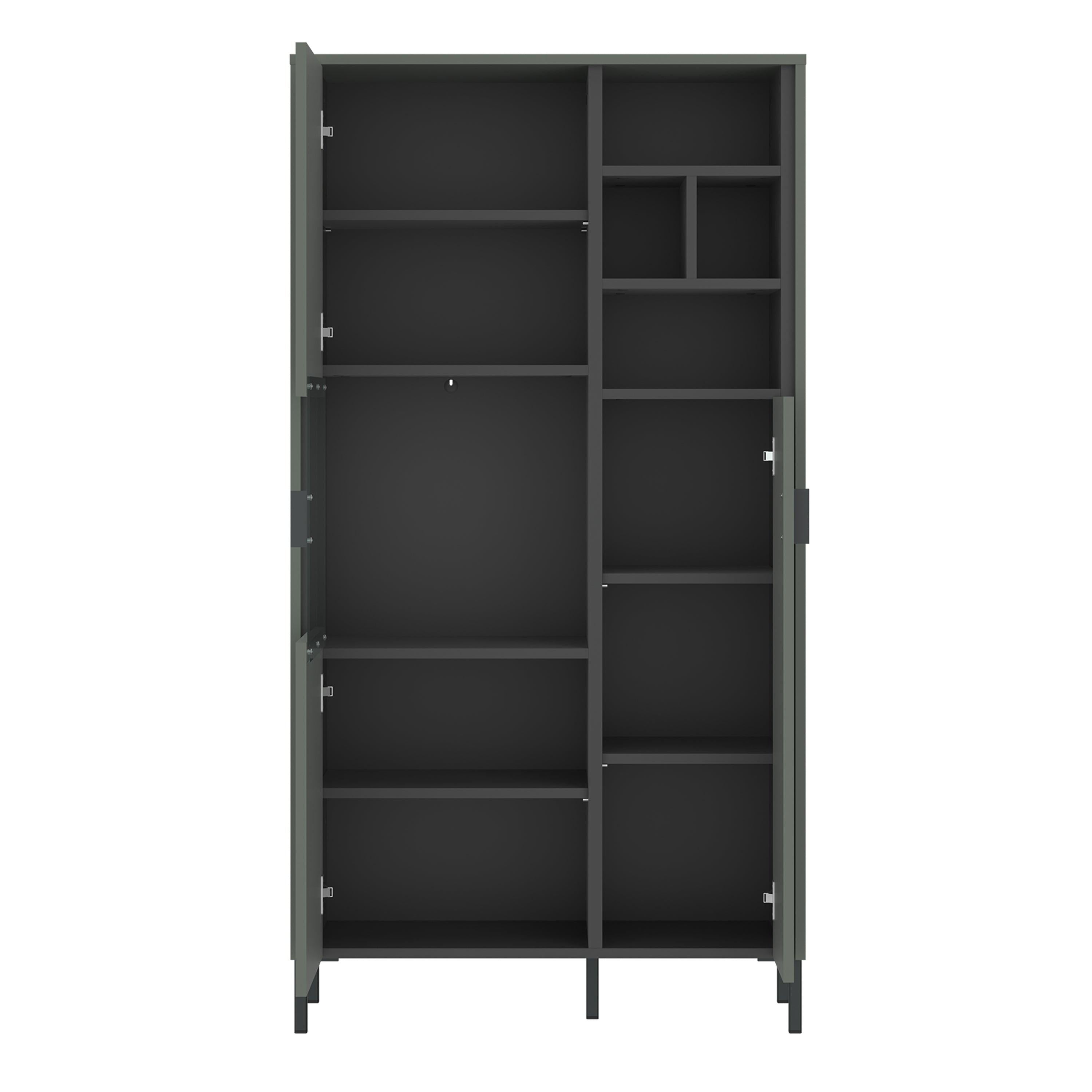 Arundel 2 Door Display Cabinet in Green/Grey - image 2