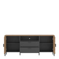 Arundel TV Cabinet 2 Door 2 Drawer 158cm Wide in Oak/Grey - image 2