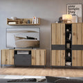 Arundel TV Cabinet 2 Door 2 Drawer 158cm Wide in Oak/Grey - image 4