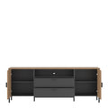 Arundel TV Cabinet 2 Door 2 Drawer 173cm Wide in Oak/Grey - image 2