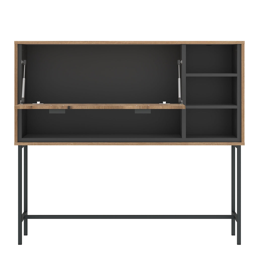 Arundel Bar Table with 1 Flap in Oak/Grey - image 2