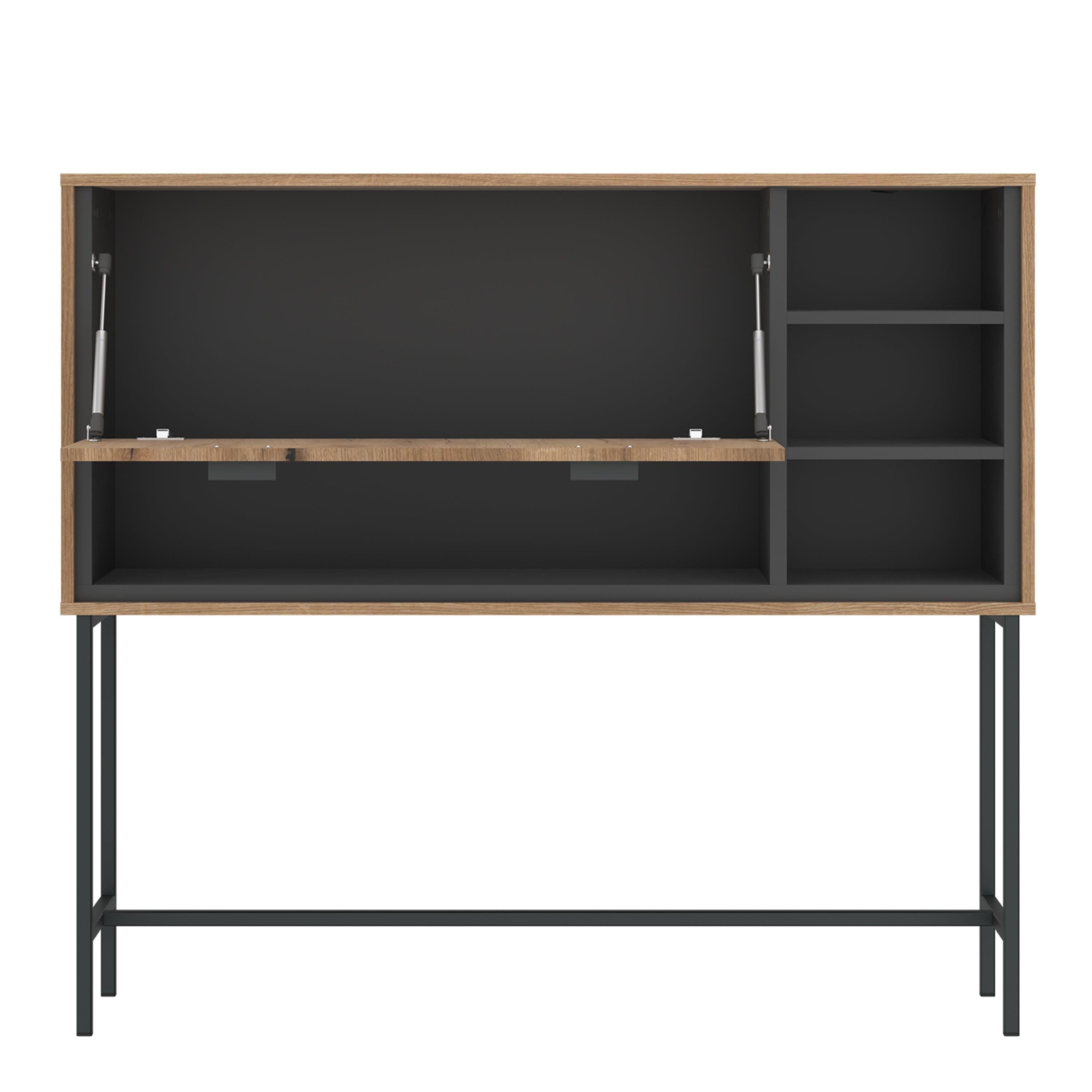 Arundel Bar Table with 1 Flap in Oak/Grey - image 2
