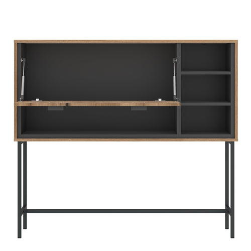 Arundel Bar Table with 1 Flap in Oak/Grey - image 2