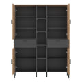 Arundel Wardrobe 4 Door 2 Drawer in Oak/Grey - image 2