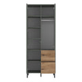 Darwin Wardrobe 2 Door 2 Drawer in Green/Oak - image 2