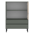 Darwin Sideboard 2 Door 2 Drawer in Green/Oak - image 2