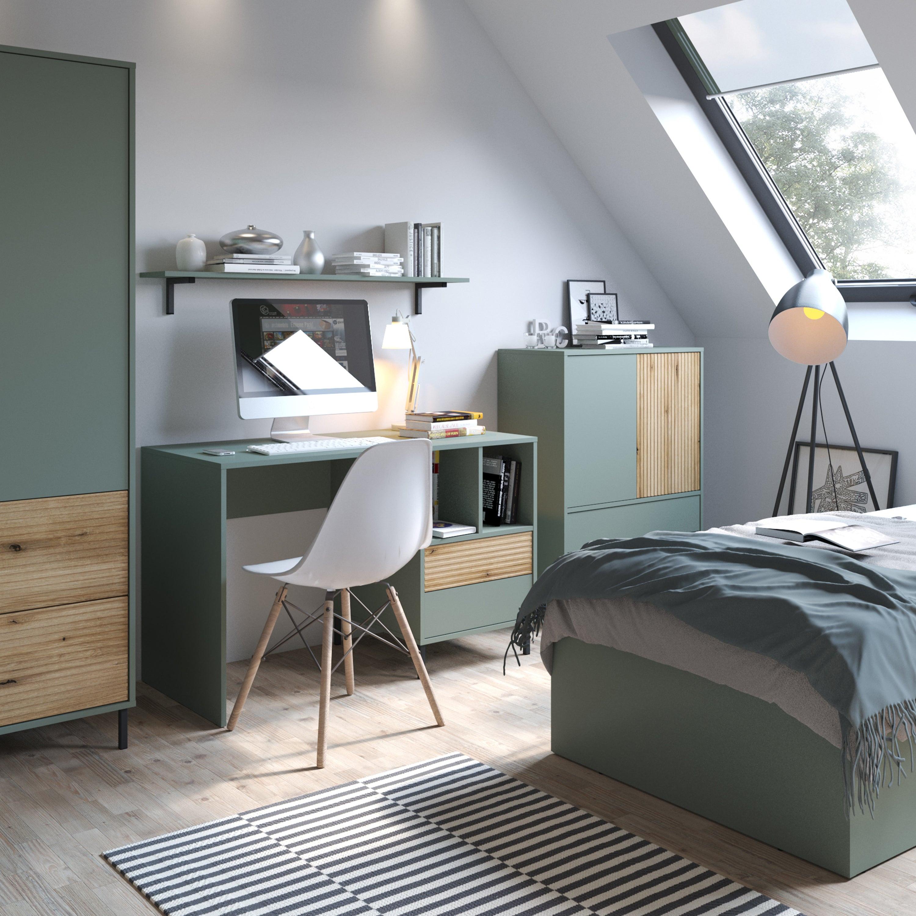 Darwin Sideboard 2 Door 2 Drawer in Green/Oak - image 4