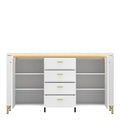 Lazio Sideboard 2 Door 4 Drawer in Alpine White/White Gloss - image 2
