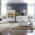 Lazio Sideboard 2 Door 4 Drawer in Alpine White/White Gloss - image 3